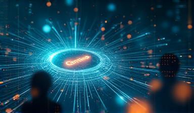 Abstract image representing future of corporate storytelling with digital connections
