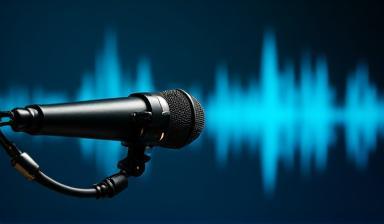 Microphone and audio waves representing podcast best practices