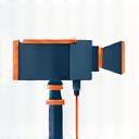 Professional interview setup with cameras and lighting