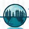Icon representing Mumbai skyline and globe